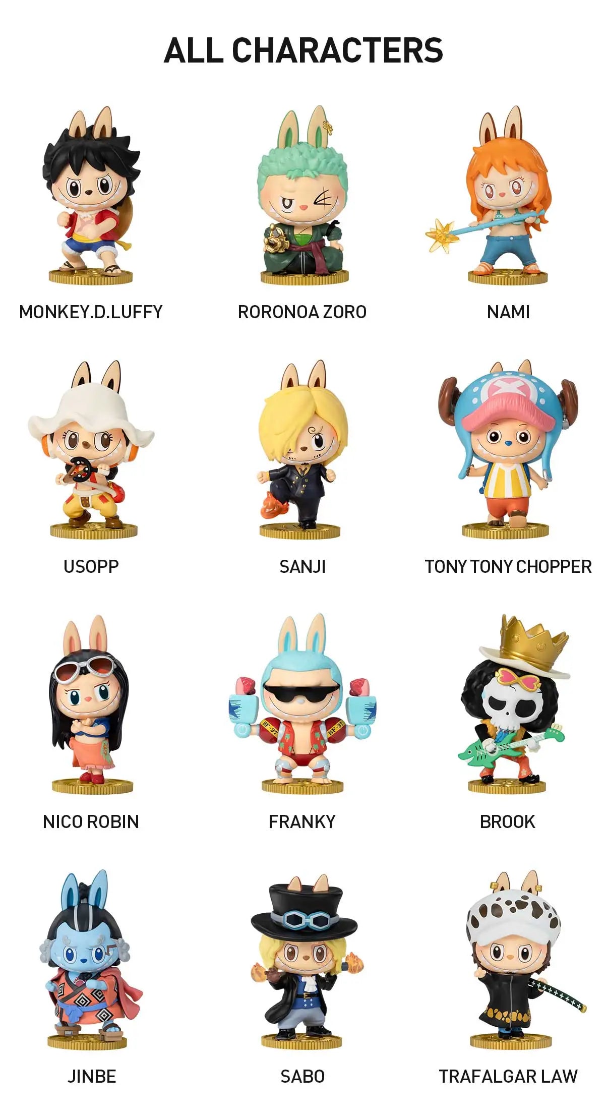 THE MONSTERS × One Piece Series Figures (Sealed Case)